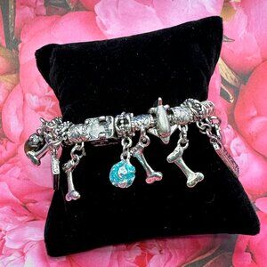 Pandora-Style “World Traveler” Theme Charm Bracelet
